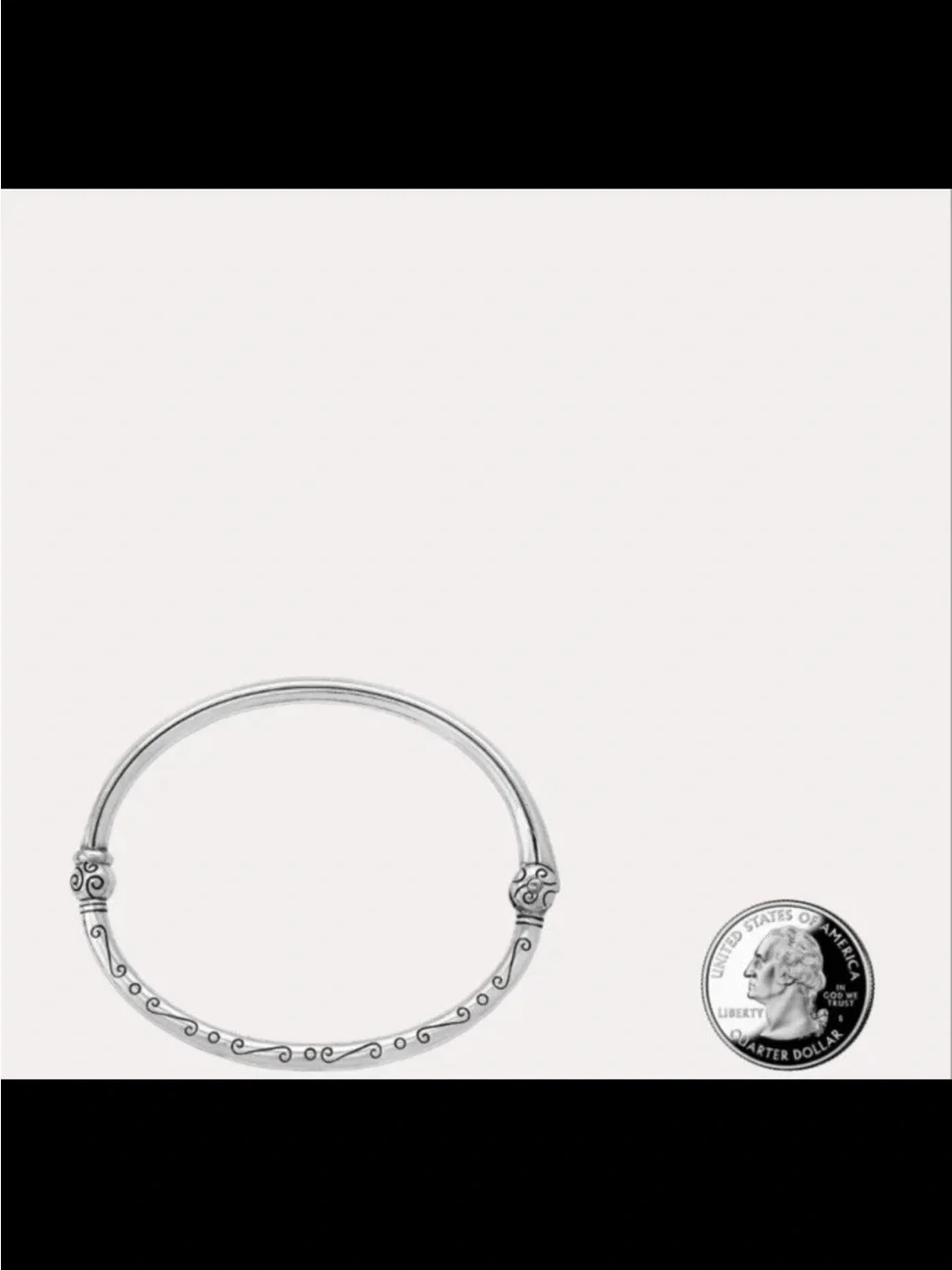 NWOT Brighton Best seller Silver Scrolled Bangle Bracelet